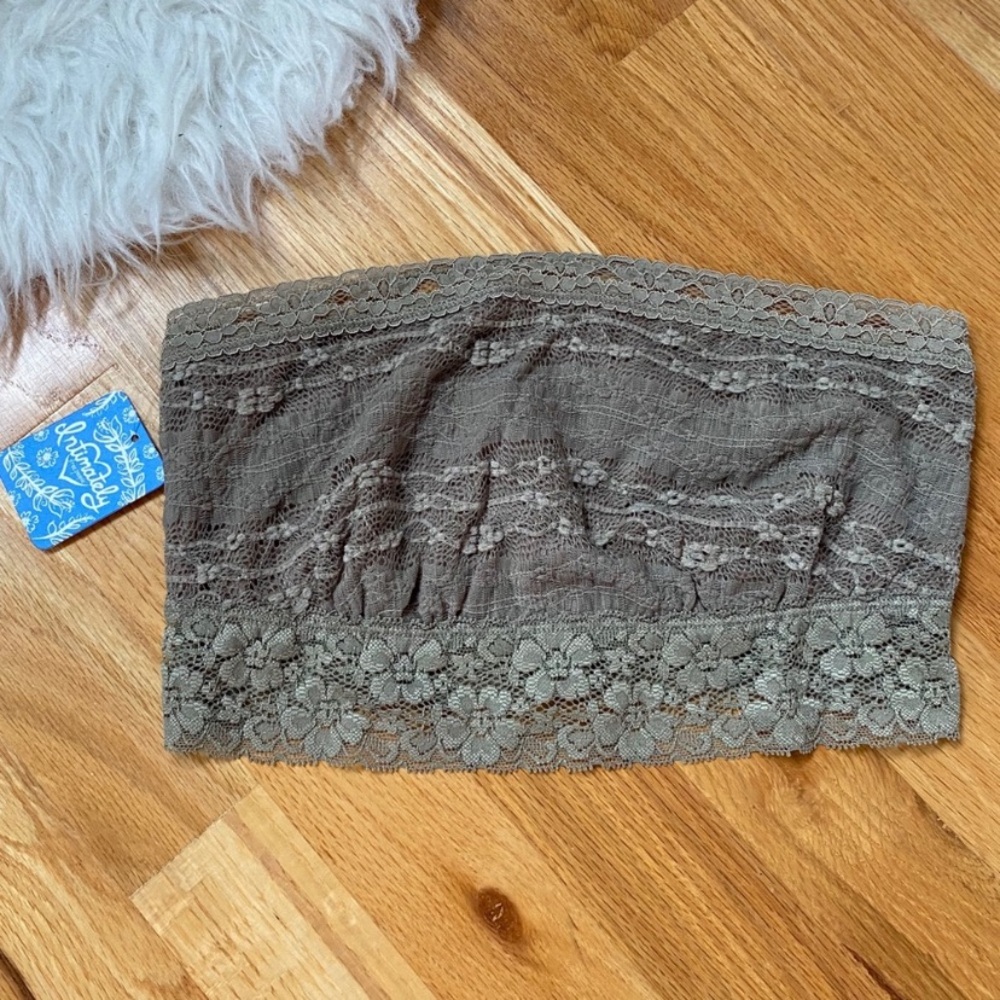 Free People Lace Bandeau in Taupe